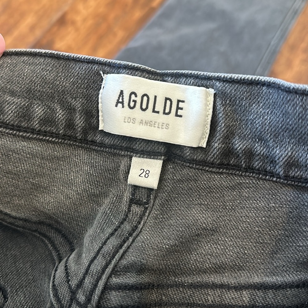 Agolde Riley black/gray jeans - Picture 6 of 7